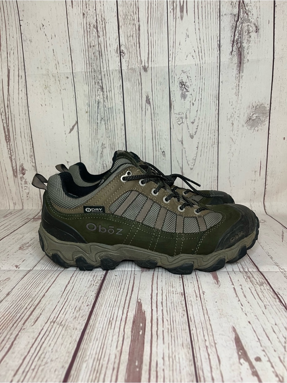 Oboz Hiking Shoes Men's 9 Tamarack Trail Sneakers BDRY Brown/Green Walking